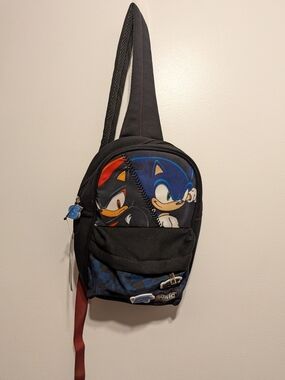 Bioworld Black & Blue Sonic and Shadow Sling Bag
